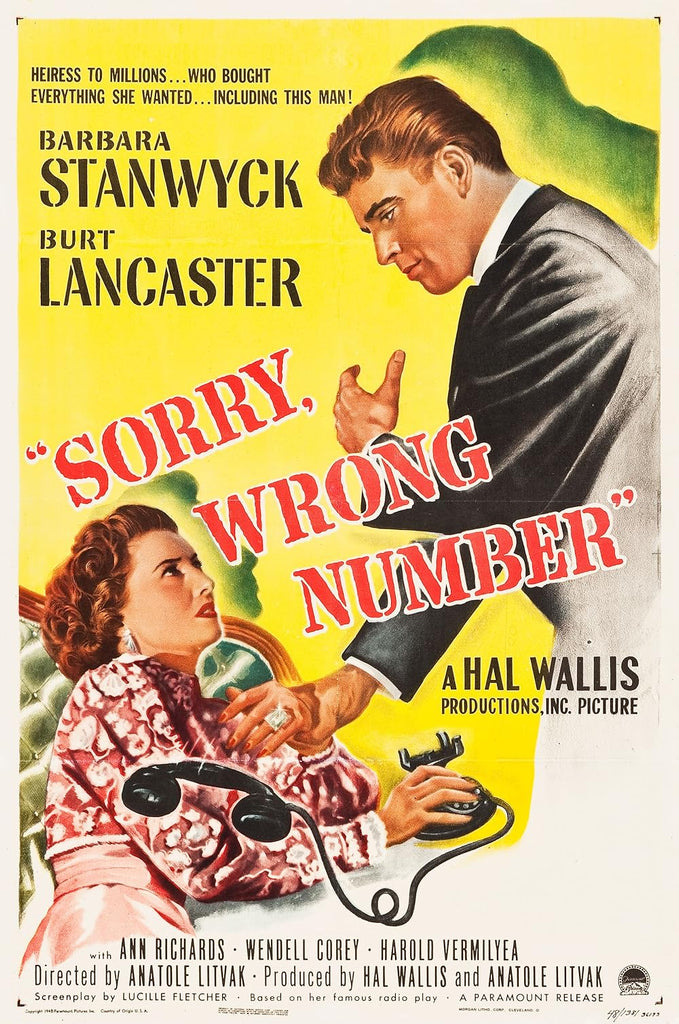 Sorry, Wrong Number (1948) - Burt Lancaster  Colorized Version