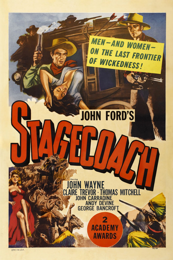 Stagecoach (1939) - John Wayne  Colorized Version