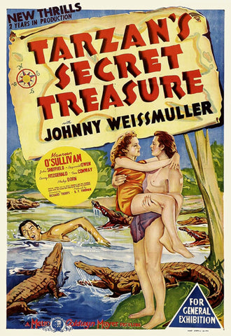 Tarzan's Secret Treasure (1941) - Johnny Weissmuller  Colorized Version