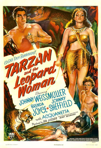 Tarzan And The Leopard Woman (1946) - Johnny Weissmuller  Colorized Version