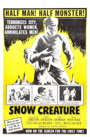 The Snow Creature (1954) - Paul Langton  Colorized Version  DVD