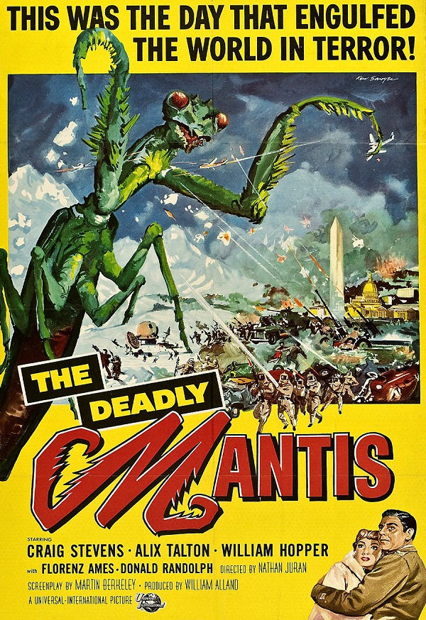 The Deadly Mantis (1957) - Craig Stevens    Colorized Version