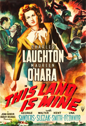 This Land Is Mine (1943) - Charles Laughton  Colorized Version