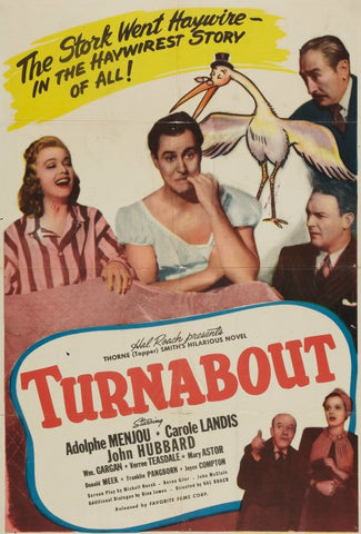 Turnabout (1940) - Adolphe Menjou  Colorized Version