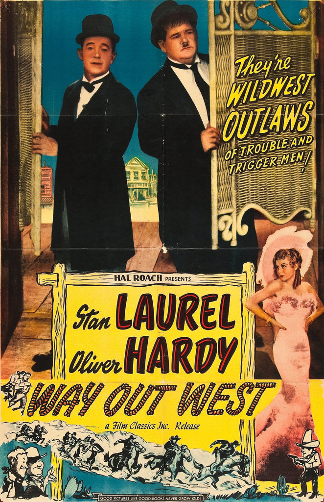 Way Out West (1937) - Laurel & Hardy  Colorized Version  DVD