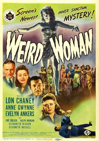 Weird Woman (1944) - Lon Chaney  Jr.  Colorized Version  DVD