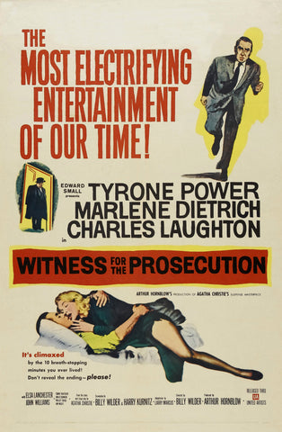 Witness For The Prosecution (1957) - Tyrone Power  DVD  Colorized Version