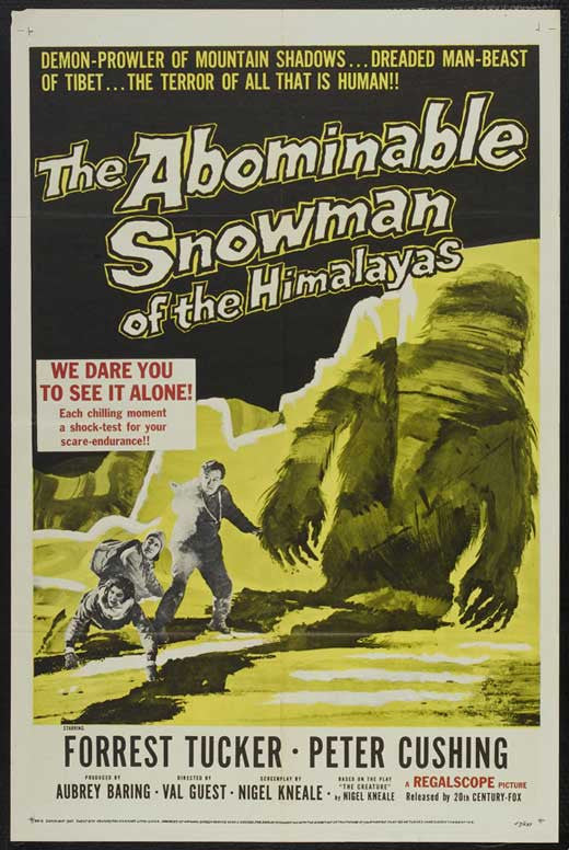 The Abominable Snowman (1957) - Peter Cushing  Colorized Version DVD