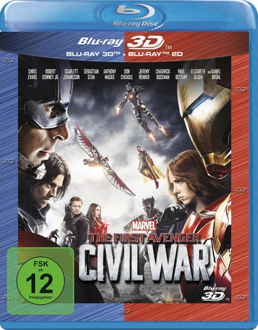 Captain America: Civil War (2016) - Chris Evans  Blu-ray 3D + Blu-ray  codefree