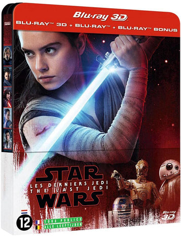Star Wars: The Last Jedi (2017) - Adam Driver  STEELBOOK  Blu-ray 3D + Blu-ray  codefree