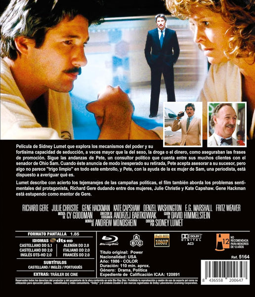 Power (1986) - Richard Gere  Blu-ray codefree
