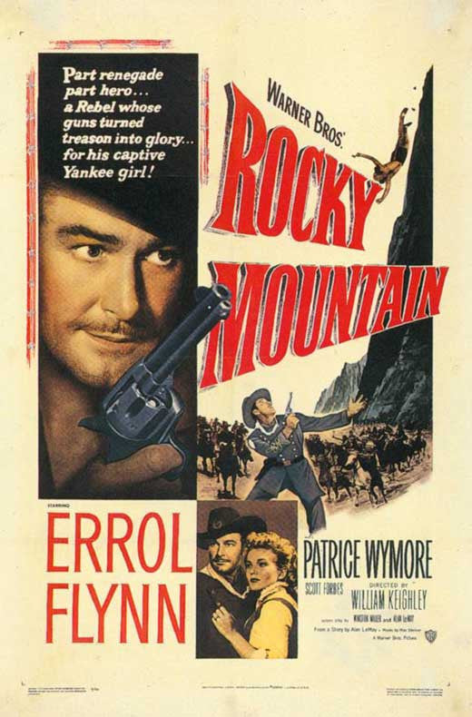 Rocky Mountain (1950) - Errol Flynn    Colorized Version
