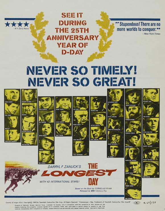The Longest Day (1962) - John Wayne  Colorized Version