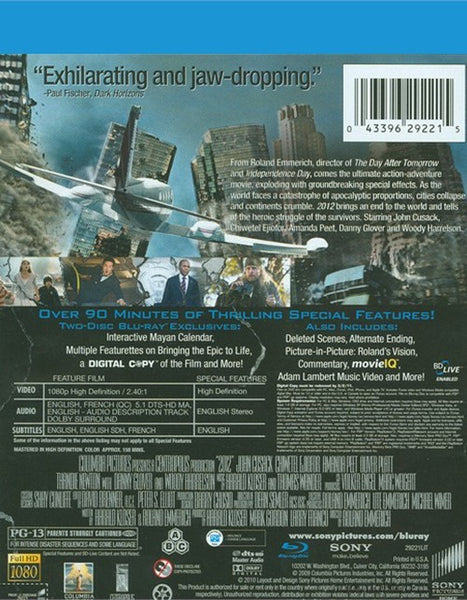 2012 (2009) - John Cusack  Blu-ray