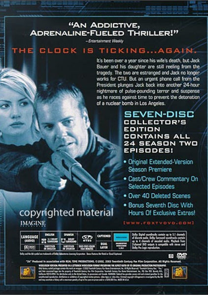 24: Season Two (2002) - Kiefer Sutherland  7 DVD Set