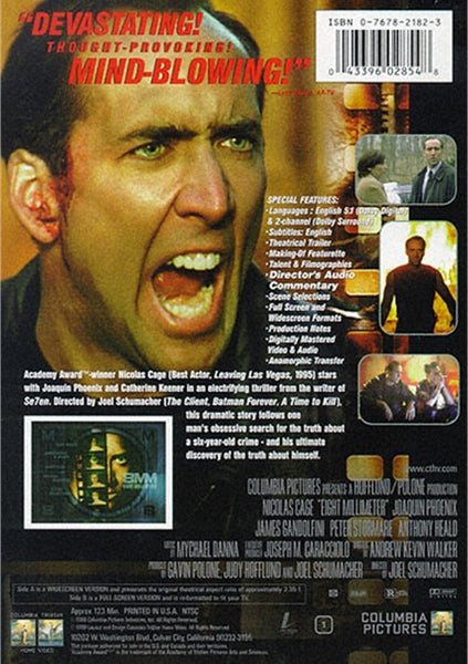 8MM (1998) - Nicolas Cage  DVD