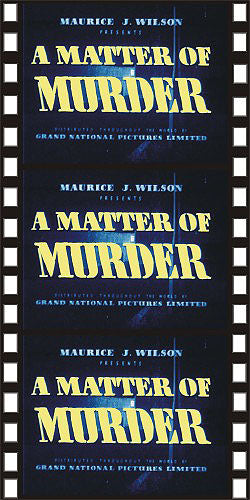 A Matter Of Murder (1949) - John Barry  DVD
