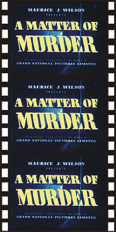 A Matter Of Murder (1949) - John Barry  DVD