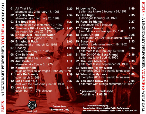 A Legendary Performer - Vol. 10  DIGITAL DOWNLOAD
