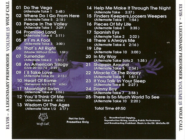 A Legendary Performer - Vol. 15  DIGITAL DOWNLOAD
