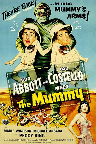 Abbott And Costello Meet The Mummy (1955)    Colorized Version  DVD