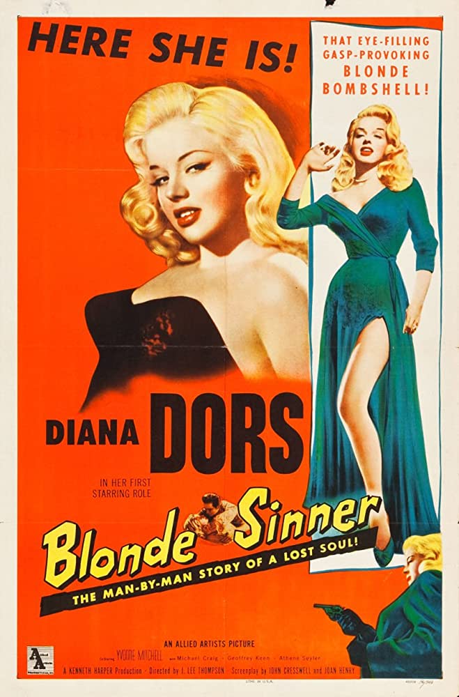 Blonde Sinner (1956) - Diana Dors  Colorized Version  DVD