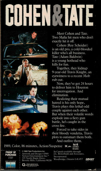 Cohen & Tate (1988) - Roy Scheider  VHS