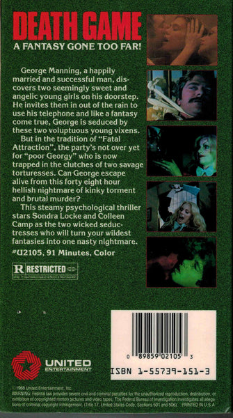 Death Game (1976) - Sondra Locke  VHS