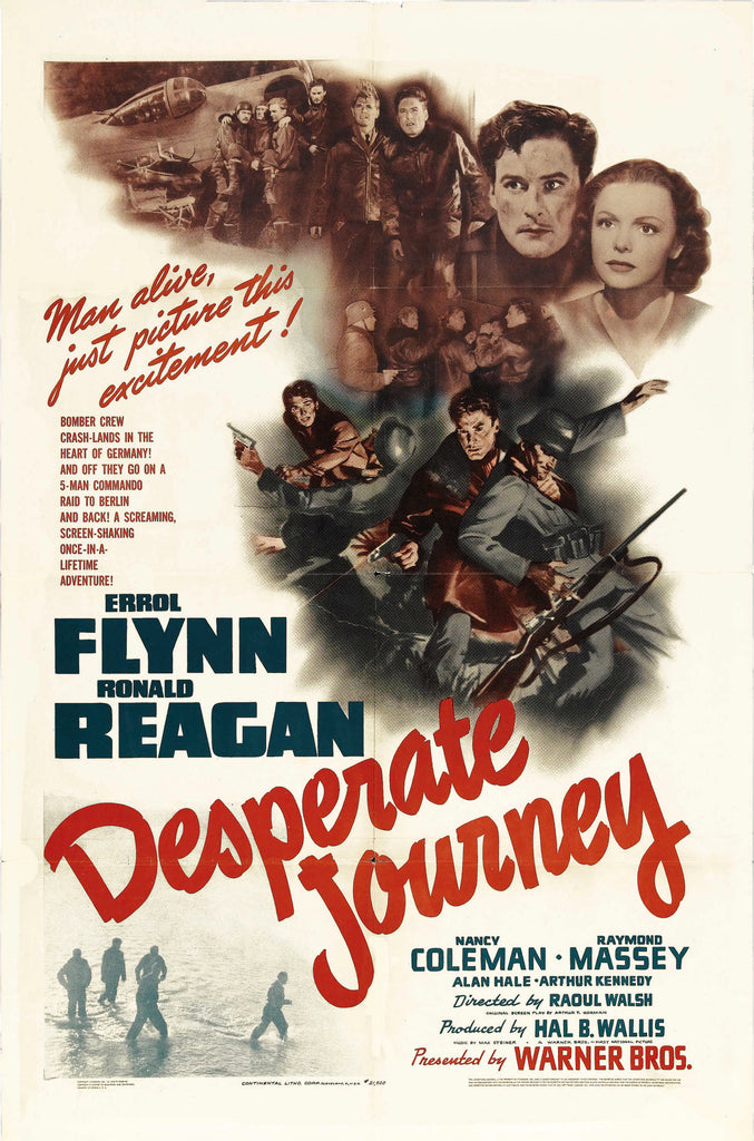 Desperate Journey (1942) - Errol Flynn  Colorized Version  DVD