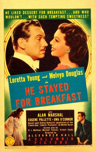 He Stayed For Breakfast (1940) - Loretta Young  DVD