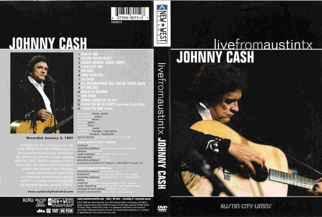 Johnny Cash - Live in Austin, TX 1987  DVD