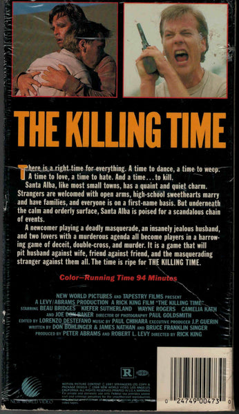 The Killing Time (1987) - Kiefer Sutherland  VHS