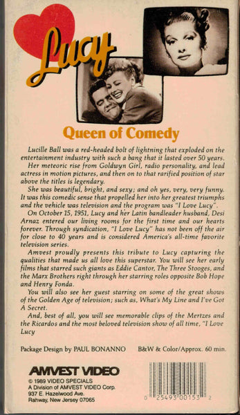 Lucy : Queen Of Comedy - Lucille Ball  VHS
