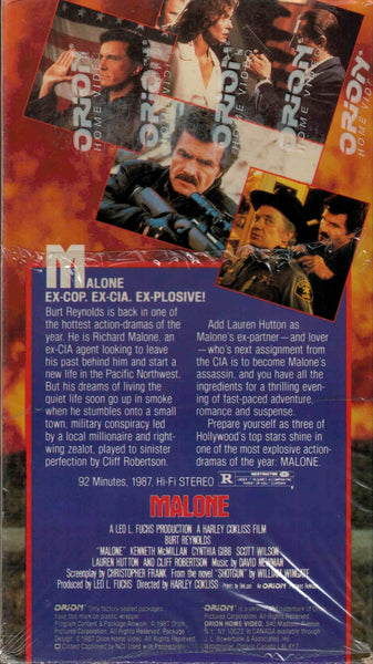 Malone (1987) - Burt Reynolds  VHS