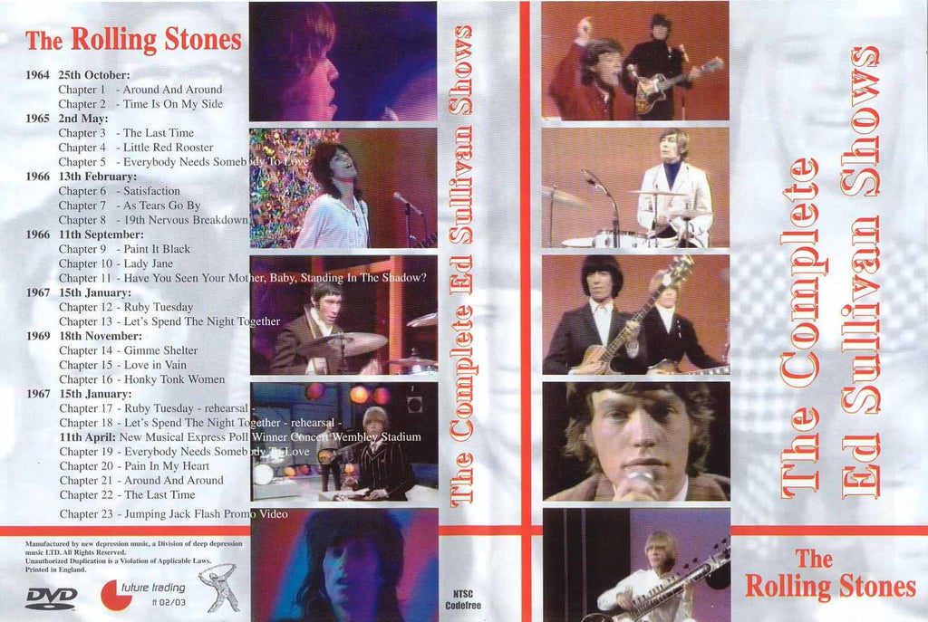 Rolling Stones : The Complete Ed Sullivan Shows (2 DVD Set)