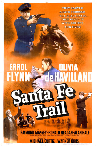 Santa Fe Trail (1940) - Errol Flynn  Colorized Version  DVD