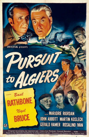 Sherlock Holmes : And The Pursuit To Algiers (1945) - Basil Rathbone  DVD