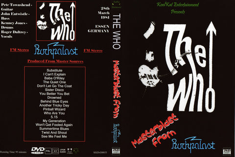 The Who : Masterblast From Rockpalast 1981  DVD