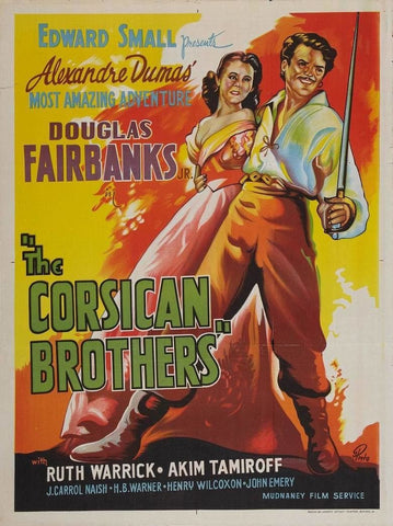 The Corsican Brothers (1941) - Douglas Fairbanks Jr.  Colorized Version  DVD