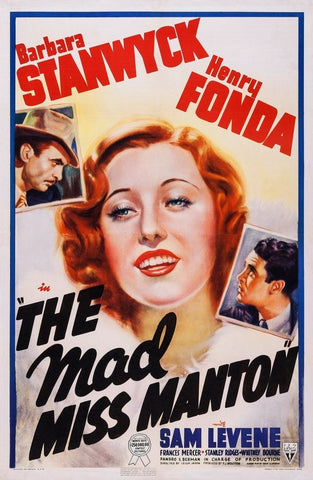 The Mad Miss Manton (1938) - Barbara Stanwyck  Colorized Version  DVD