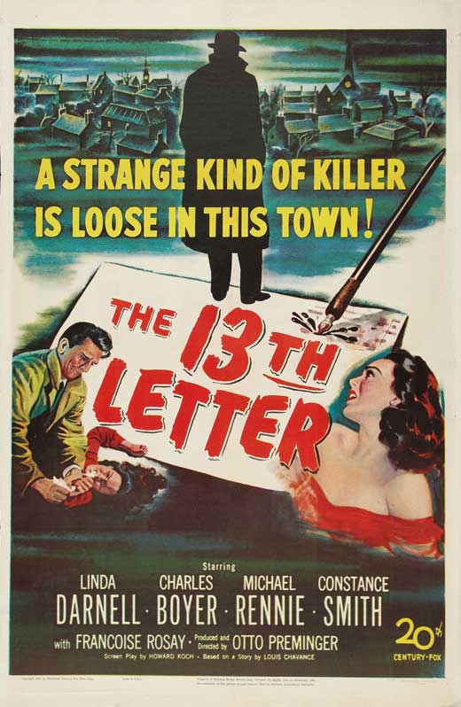The 13th Letter (1951) - Linda Darnell  DVD