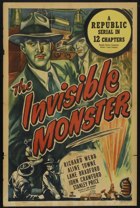 The Invisible Monster  (1950) : The Complete Serial - Richard Webb   (2 DVD Set)