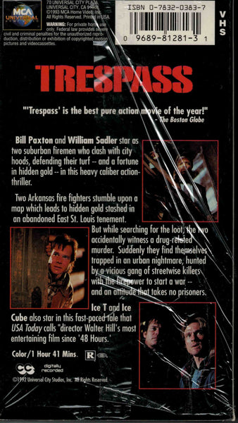 Trespass (1991) - Bill Paxton  VHS