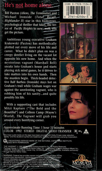 The Vagrant (1992) - Bill Paxton  VHS