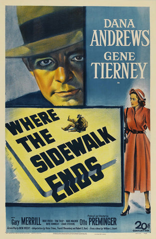 Where The Sidewalk Ends (1950) - Dana Andrews  DVD