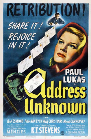 Address Unknown (1944) - Paul Lukas  DVD