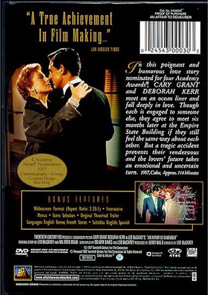 An Affair To Remember (1957) - Cary Grant  DVD