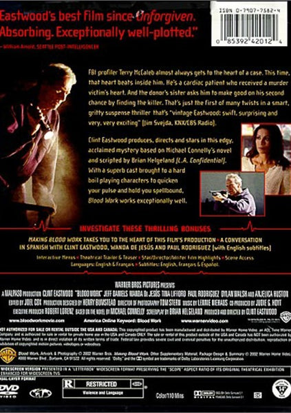 Blood Work (2002) - Clint Eastwood  DVD
