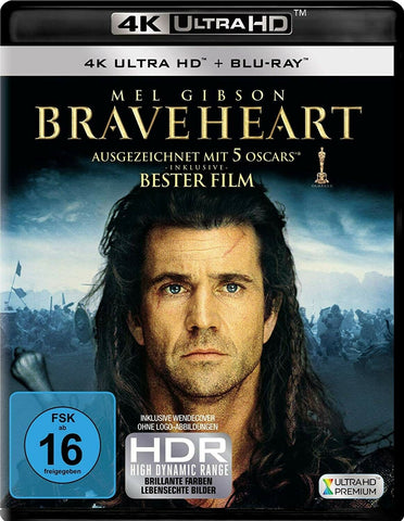Braveheart (1995) - Mel Gibson  4K Ultra HD + Blu-ray