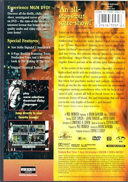 Carrie (1976) - Sissy Spacek  DVD